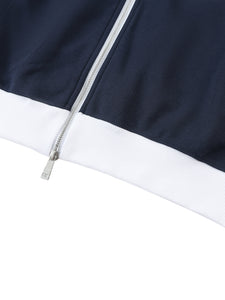 Truthortruth Contrast Trim Stand Collar Jacket