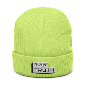 Truthortruth Ribbed knit beanie