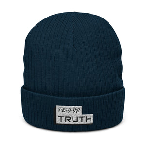 Truthortruth Ribbed knit beanie