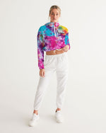 Load image into Gallery viewer, TruthorTruth Color Burst Tie Dye Women&#39;s Cropped Windbreaker
