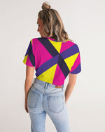 Load image into Gallery viewer, TruthorTruth Summer Colorway  Women&#39;s Twist-Front Cropped Tee
