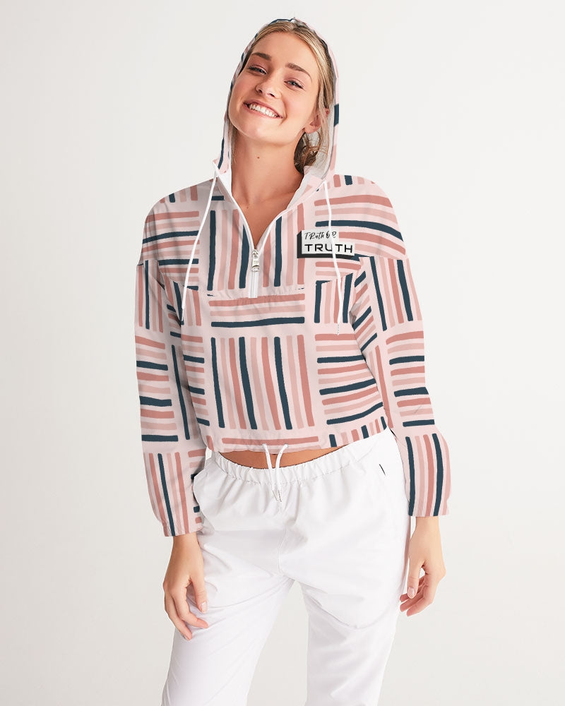 Abstract  Women's Cropped Windbreaker