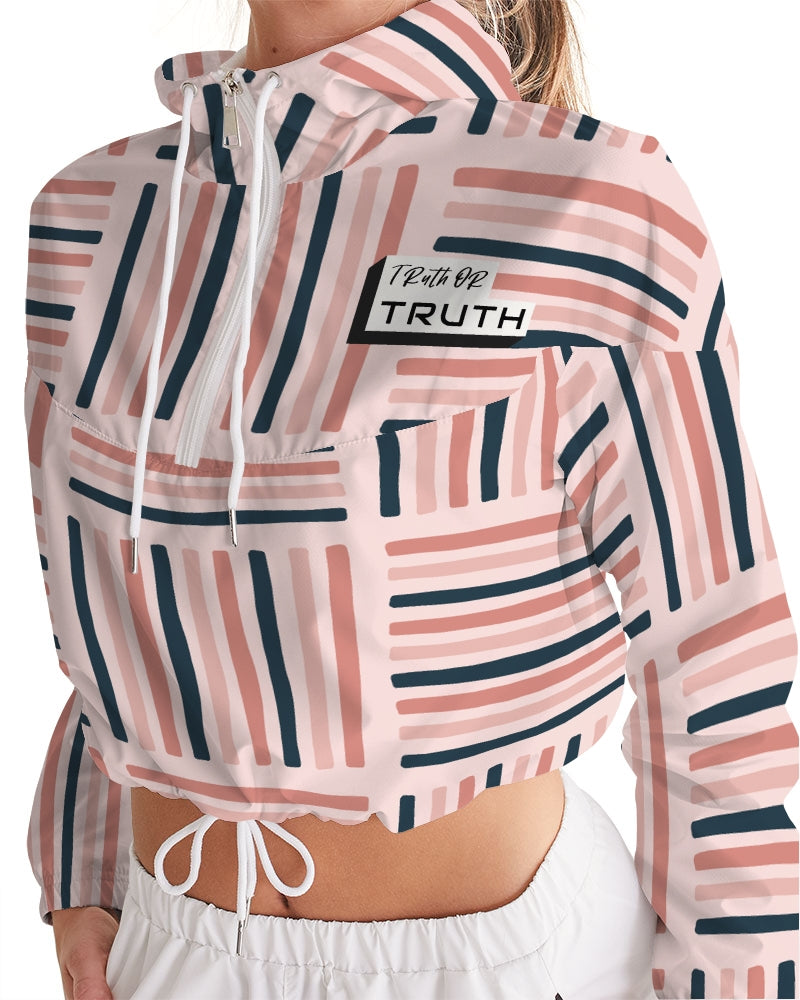 Abstract  Women's Cropped Windbreaker