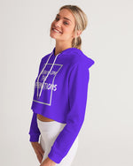 Load image into Gallery viewer, Heavy On The Affirmations Purple Women&#39;s Cropped Hoodie
