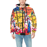 Load image into Gallery viewer, Mens Abstract Hooded Bomber Jacket
