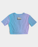 Load image into Gallery viewer, Still Me Topaz Gradient Women&#39;s Twist-Front Cropped Tee
