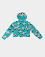 Load image into Gallery viewer, TruthorTruth Aqua Blue Women&#39;s Cropped Windbreaker
