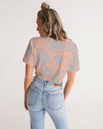 Load image into Gallery viewer, Bandana Print  Women&#39;s Twist-Front Cropped Tee
