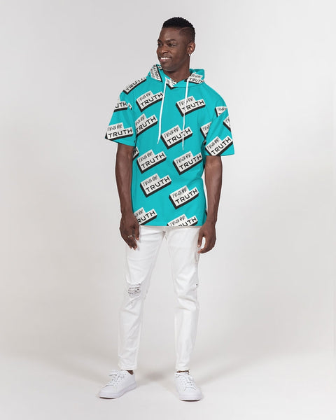 Blue short sales sleeve hoodie