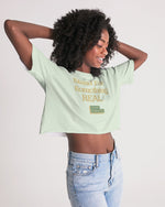 Load image into Gallery viewer, Stand For Something Real Women&#39;s Lounge Cropped Tee
