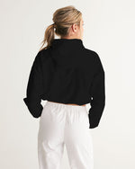 Load image into Gallery viewer, Black &amp; Yellow Women&#39;s Cropped Windbreaker

