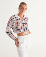 Load image into Gallery viewer, Abstract  Women&#39;s Cropped Windbreaker
