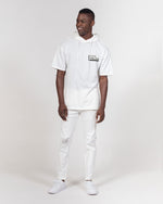 Load image into Gallery viewer, White on White Men&#39;s Premium Heavyweight Short Sleeve Hoodie
