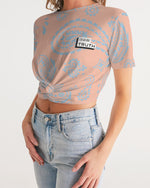 Load image into Gallery viewer, Bandana Print  Women&#39;s Twist-Front Cropped Tee

