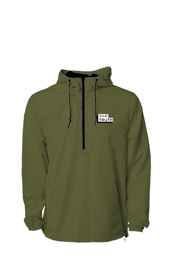 TruthorTruth Army Green Lightweight Pullover Windbreaker