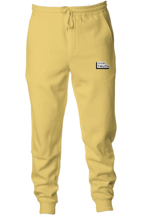 Yellow Pigment Dyed Fleece Joggers