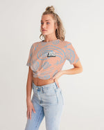 Load image into Gallery viewer, Bandana Print  Women&#39;s Twist-Front Cropped Tee
