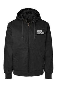 TruthorTruth Black Embroidered Canvas Workwear Jacket