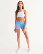 Load image into Gallery viewer, Topaz Gradient Women&#39;s Mid-Rise Yoga Shorts
