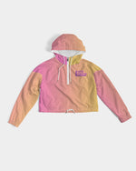 Load image into Gallery viewer, Pink Gradient Women&#39;s Cropped Windbreaker
