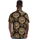 Load image into Gallery viewer, Black &amp; Gold Button Down
