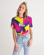 Load image into Gallery viewer, TruthorTruth Summer Colorway  Women&#39;s Twist-Front Cropped Tee
