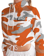 Load image into Gallery viewer, Orange Camo Women&#39;s Cropped Windbreaker
