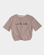 Load image into Gallery viewer, More Than Worthy X TruthorTruth Women&#39;s Twist-Front Cropped Tee
