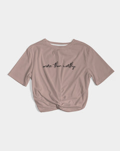 More Than Worthy X TruthorTruth Women's Twist-Front Cropped Tee
