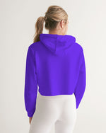 Load image into Gallery viewer, Heavy On The Affirmations Purple Women&#39;s Cropped Hoodie
