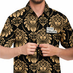 Load image into Gallery viewer, Black &amp; Gold Button Down
