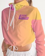 Load image into Gallery viewer, Pink Gradient Women&#39;s Cropped Windbreaker
