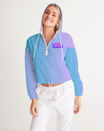 Load image into Gallery viewer, Topaz Gradient Women&#39;s Cropped Windbreaker
