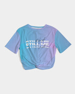 Load image into Gallery viewer, Still Me Topaz Gradient Women&#39;s Twist-Front Cropped Tee
