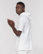 Load image into Gallery viewer, White on White Men&#39;s Premium Heavyweight Short Sleeve Hoodie
