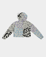 Load image into Gallery viewer, Abstract Retro Pattern Women&#39;s Cropped Windbreaker
