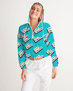 TruthorTruth Aqua Blue Women's Cropped Windbreaker