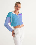 Load image into Gallery viewer, Topaz Gradient Women&#39;s Cropped Windbreaker

