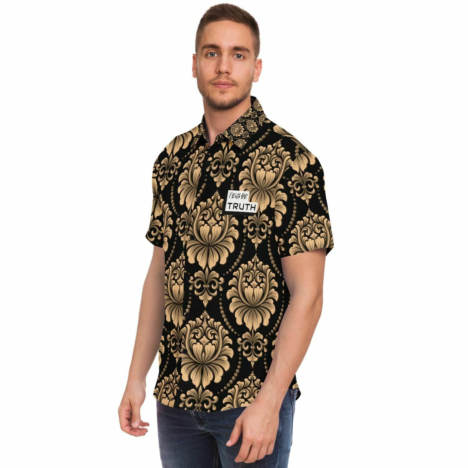Black & Gold Button Down