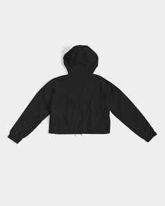Black & Yellow Women's Cropped Windbreaker