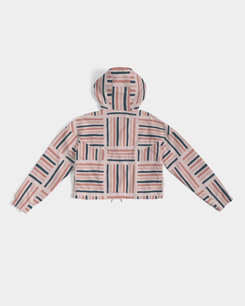 Abstract  Women's Cropped Windbreaker