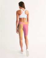 Load image into Gallery viewer, Pink Gradient Women&#39;s Mid-Rise Bike Shorts
