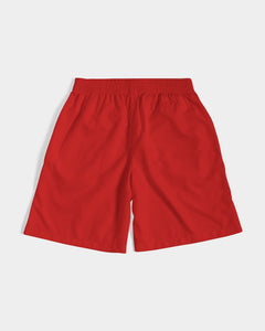 Red Men's Jogger Shorts