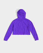 Load image into Gallery viewer, Heavy On The Affirmations Purple Women&#39;s Cropped Hoodie
