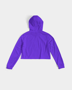 Heavy On The Affirmations Purple Women's Cropped Hoodie