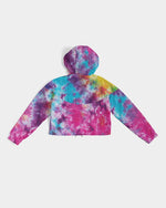 Load image into Gallery viewer, TruthorTruth Color Burst Tie Dye Women&#39;s Cropped Windbreaker
