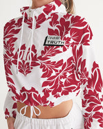 Load image into Gallery viewer, TruthorTruth Red Floral Cropped Windbreaker
