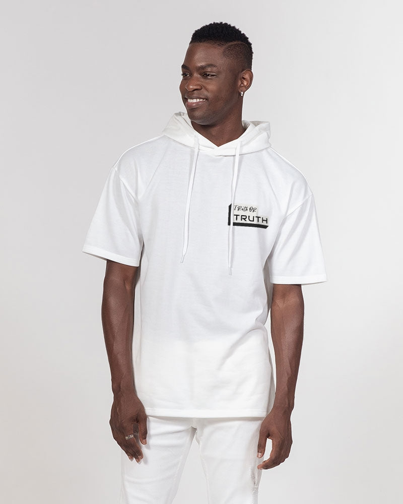 White on White Men's Premium Heavyweight Short Sleeve Hoodie