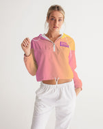 Load image into Gallery viewer, Pink Gradient Women&#39;s Cropped Windbreaker
