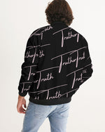 Load image into Gallery viewer, TruthorTruth Signature  Black and Pink Men&#39;s Bomber Jacket
